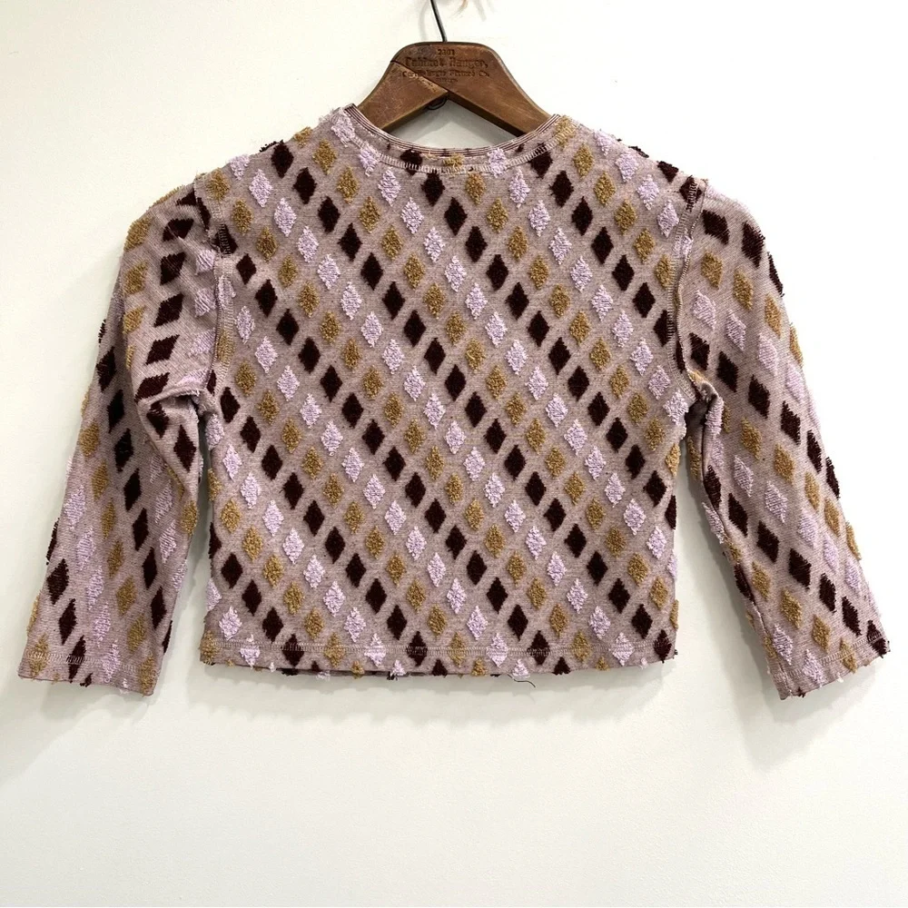 Free People Magic Carpet Diamond Terry Cloth Tee Size XS